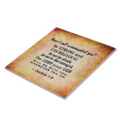 Joshua 1:9 Wees sterk en moedig, bijbelse versie Tegeltje (Zijkant)