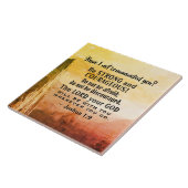 Joshua 1:9 Wees sterk en moedig, bijbelse versie Tegeltje (Zijkant)