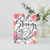 Joshua 1:9 Wees sterk en moedig Briefkaart (Staand voorkant)