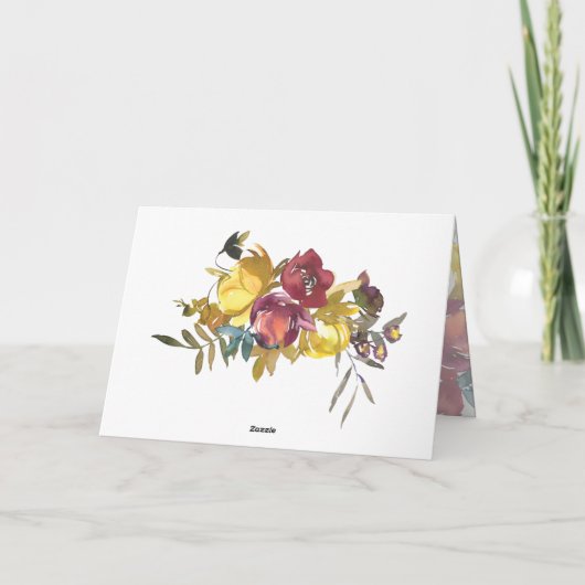 Joshua 1:9 Wees sterk en moedig Floral Wreate  Kaart (Achterkant)