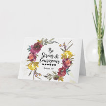 Joshua 1:9 Wees sterk en moedig Floral Wreate
