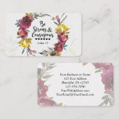 Joshua 1:9 Wees sterk en moedig Floral Wreate Visitekaartje (Voorkant / Achterkant)