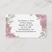 Joshua 1:9 Wees sterk en moedig Floral Wreate Visitekaartje (Achterkant)