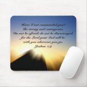 Joshua 1:9 Wees sterk en moedig Mousepad Muismat (Met muis)