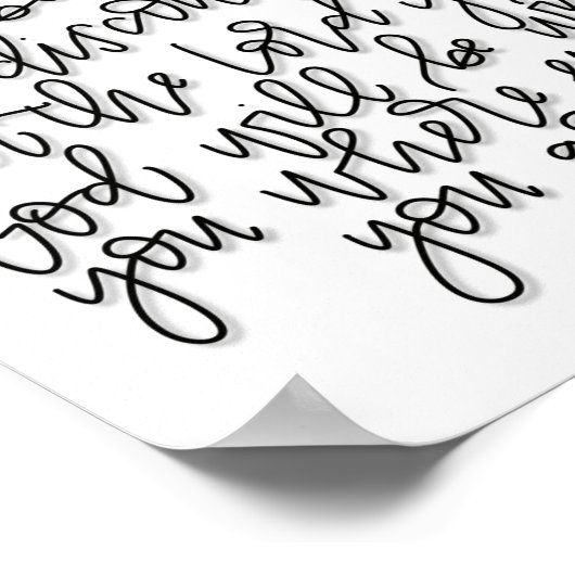 Joshua 1:9 - Wees sterk en moedig - Poster (Hoek)