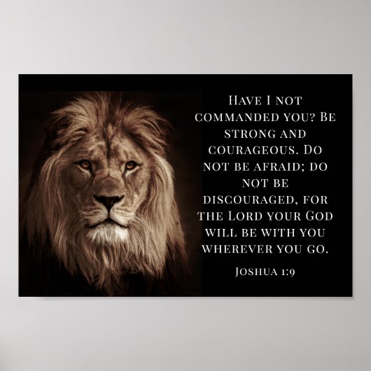 Joshua 1:9, wees sterk en moedig poster (Voorkant)