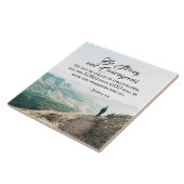 Joshua 1:9 Wees sterk en moedige Bijbelse Verse Tegeltje (Zijkant)