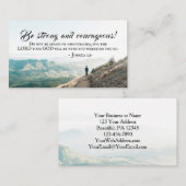 Joshua 1:9 Wees sterk en moedige Bijbelse Verse Visitekaartje (Voorkant / Achterkant)