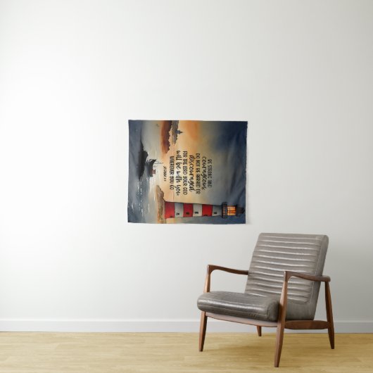 Joshua 1:9 Wees sterk en moedige Bijbelse Verse Wandkleed (In Situ (horizontaal))