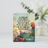 Joshua 1:9 Wees sterk en moedige Waterverf Briefkaart (Staand voorkant)