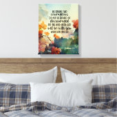 Joshua 1:9 Wees sterk en moedige Waterverf Canvas Afdruk (Insitu (Slaapkamer))