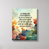 Joshua 1:9 Wees sterk en moedige Waterverf Canvas Afdruk (Voorkant)