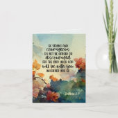 Joshua 1:9 Wees sterk en moedige Waterverf Kaart (Voorkant)