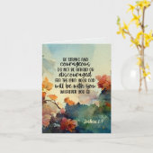 Joshua 1:9 Wees sterk en moedige Waterverf Kaart (Gele Bloem)