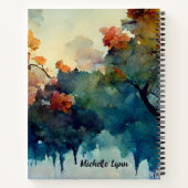 Joshua 1:9 Wees sterk en moedige Waterverf Notitieboek (Achterkant)