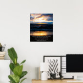 Joshua 1:9 zonsonderste foto poster (Thuiskantoor)
