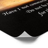 Joshua 1:9 zonsonderste foto poster (Hoek)