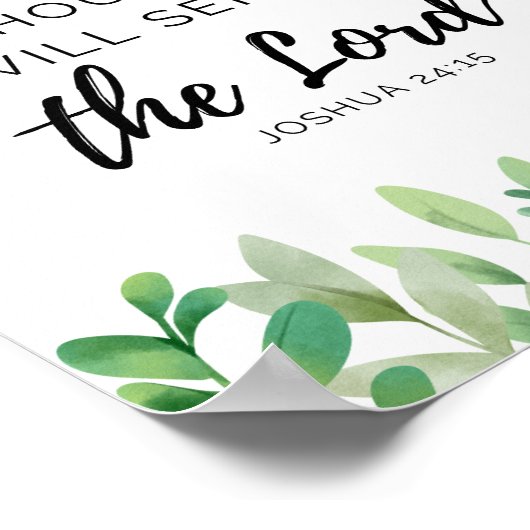 Joshua 24:15 Afdrukken Poster (Hoek)