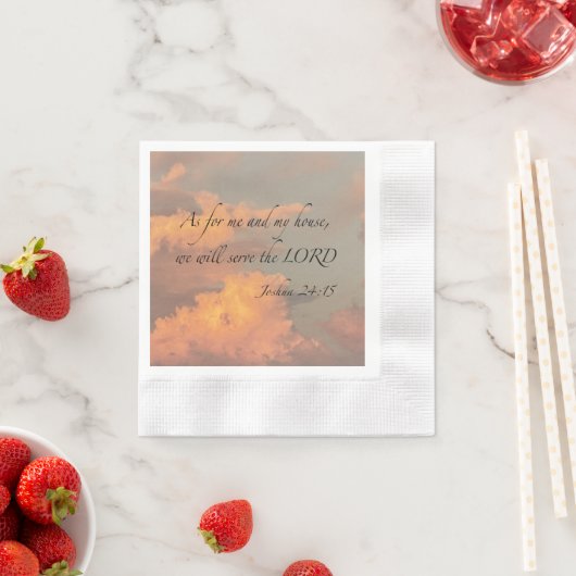 Joshua 24:15 Als voor mij en mijn... Papier Napkin Servet (Insitu)