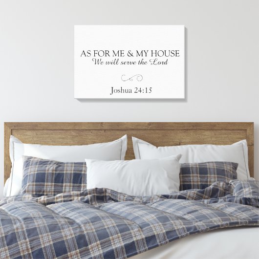 Joshua 24:15 Bijbel vers canvas (Insitu (Slaapkamer))
