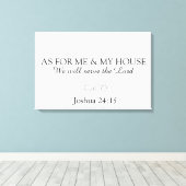 Joshua 24:15 Bijbel vers canvas Afdruk (Insitu (Houten vloer))