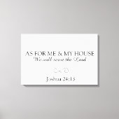 Joshua 24:15 Bijbel vers canvas Afdruk (Voorkant)