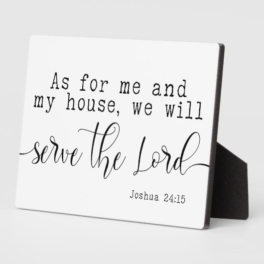 Joshua 24:15 Bijbellenhandschrift Farmhouse Fotoplaat (Zijkant)