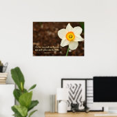 Joshua 24:15 Bijbelverse Daffodil Poster (Thuiskantoor)