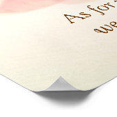 Joshua 24:15 Bijbelverse  roze Tulpen Poster (Hoek)