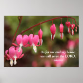 Joshua 24:15 bloeding hartbloemen poster (Voorkant)