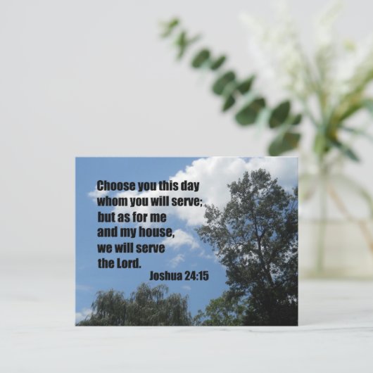 Joshua 24:15 briefkaart (Staand voorkant)
