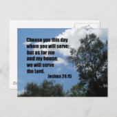 Joshua 24:15 briefkaart (Voorkant / Achterkant)