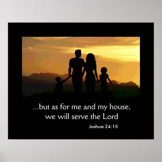 Joshua 24:15 Familie Poster (Voorkant)