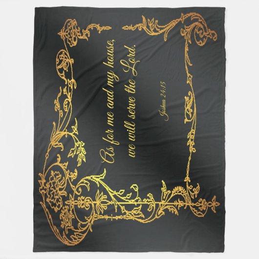 Joshua 24:15 fleece deken (Voorkant)