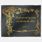 Joshua 24:15 fleece deken (Voorkant (Horizontaal))