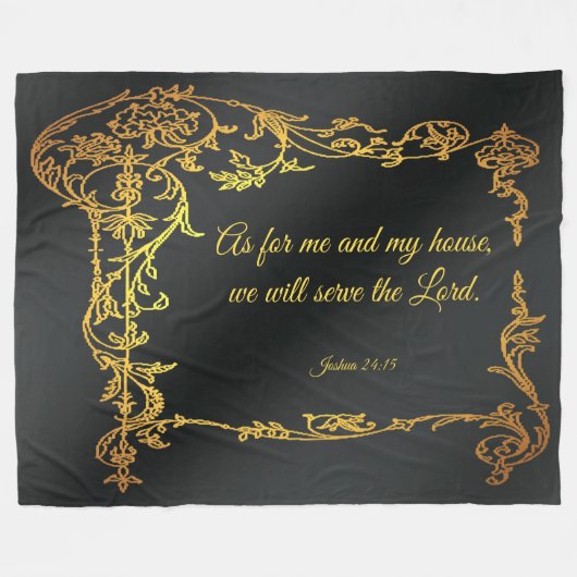 Joshua 24:15 fleece deken (Voorkant (Horizontaal))
