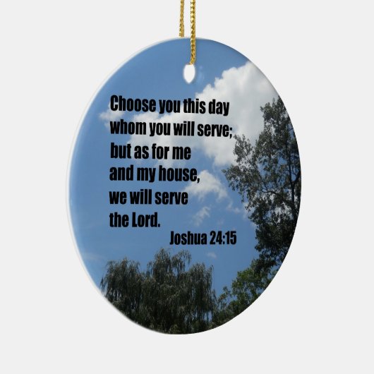 Joshua 24:15 keramisch ornament (Rechts)