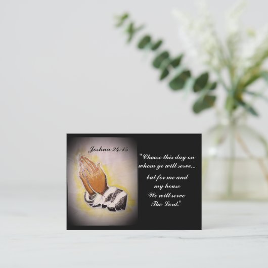 Joshua 24:15 "Kies deze dag" Visitekaartje (Staand voorkant)