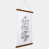 Joshua 24:15 Manuscript Doopvont met Leaf Greenery Hangend Wandkleed (Gebogen)