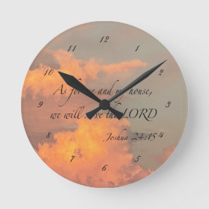 Joshua 24:15 Net als voor mij en...acrylwandklok Ronde Klok