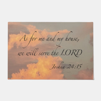 Joshua 24:15 Net als voor mij en...Deur Mat