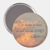 Joshua 24:15 Net als voor mij en Magnet (Voorkant / Achterkant)