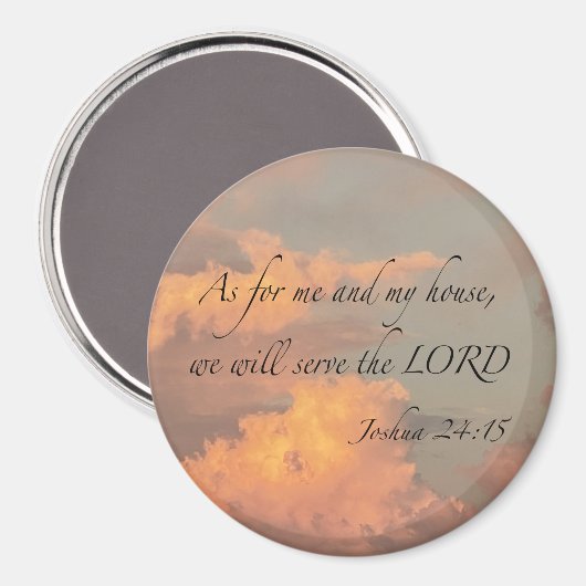 Joshua 24:15 Net als voor mij en Magnet (Voorkant / Achterkant)