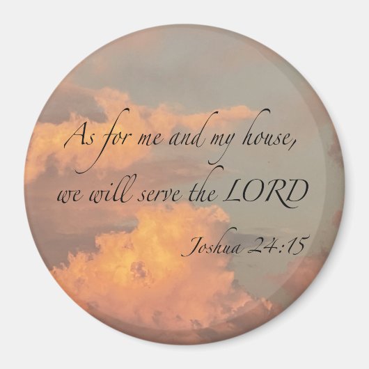 Joshua 24:15 Net als voor mij en Magnet (Voorkant)