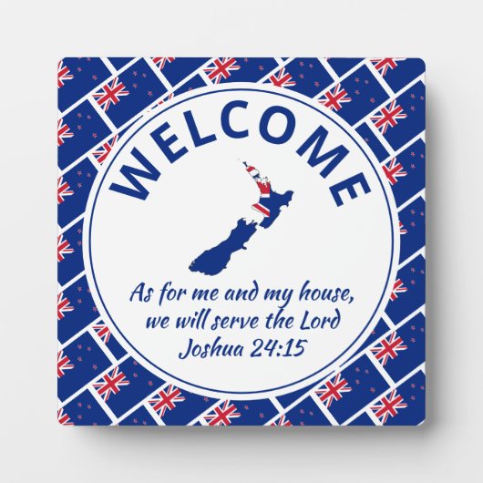 Joshua 24:15 Net als voor mij en mijn huis Nieuw-Z Fotoplaat (Voorkant)