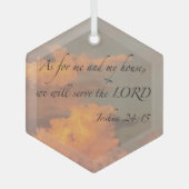 Joshua 24:15 Net als voor mij en mijn... keramisch Glas Ornament (Voorkant)