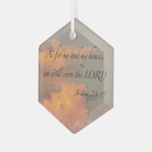 Joshua 24:15 Net als voor mij en mijn... keramisch Glas Ornament (Voorkant links)