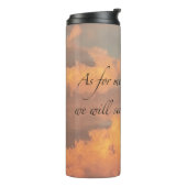 Joshua 24:15 Net als voor mij en... Thermal Tumble Thermosbeker (Gedraaid links)