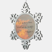 Joshua 24:15 Net als voor mij... Snowflake Framed Tin Sneeuwvlok Ornament (Rechts)