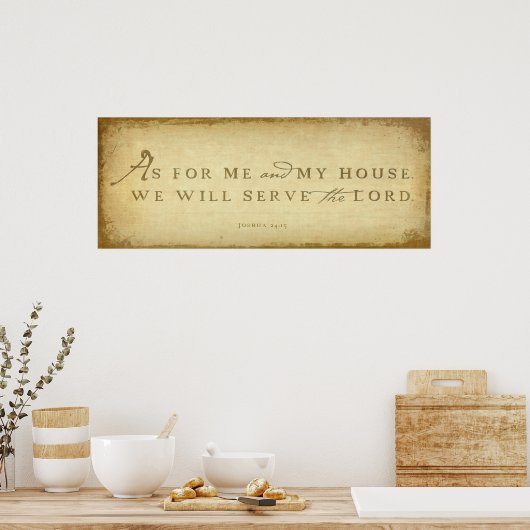 Joshua 24:15 poster (Keuken)